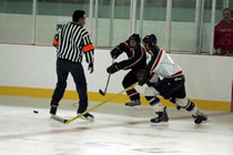 Referee Rick Sparks looks for an opening Referee Rick Sparks looks for an opening