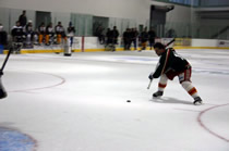 Steve McSwain thrilled the crowd with a spectacular move in the shootout. Steve McSwain thrilled the crowd with a spectacular move in the shootout.